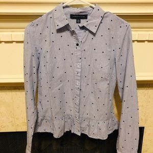 Tommy Hilfiger blue cotton flouncing shirt